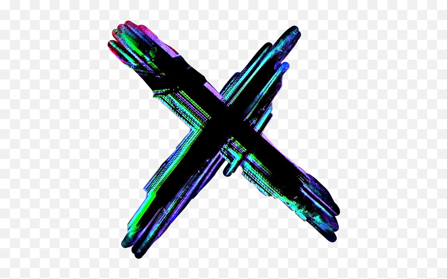 X Letter Mark Neon Sticker - Vertical Emoji,X Mark Emoji