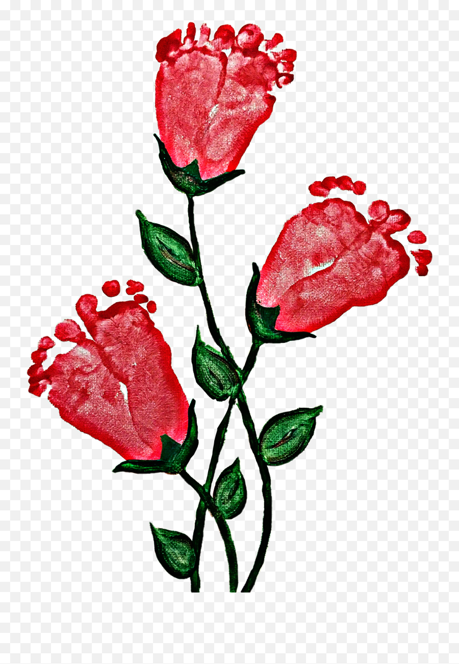 Roses Rosebuds Flowers Baby Sticker - Day Emoji,Baby Feet Emoji