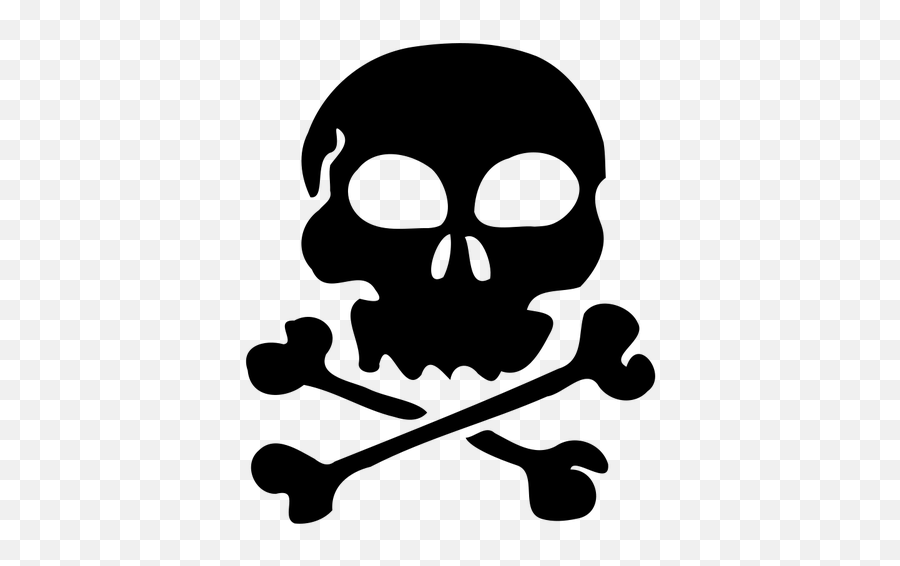 Black Skull Vector - Transparent Skull And Crossbones Emoji,Skull And Crossbones Emoji