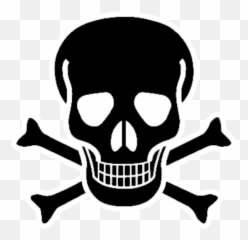 Skull And Crossbones Emoji - Black Skull And Crossbones Emoji,Skeleton Emoji