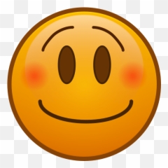 Free Blush Emoji Png Download Clip Art - Emoticon Shy Face Clipart