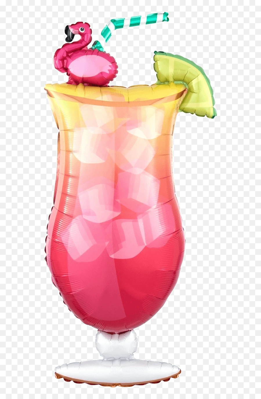 Tropical Flamingo Drink Balloon - Inflatable Emoji,Tropical Drink Emoji