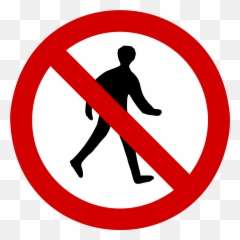 Open - Road Sign No Pedestrian Emoji