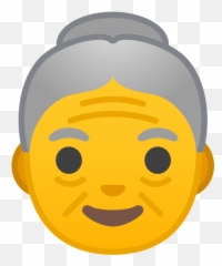 Old Woman Emoji - Man