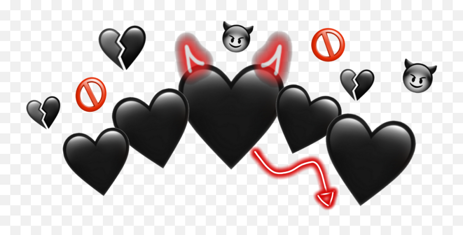 Devil Emoji Black - Emoji Picsart,Black Emoji Stickers