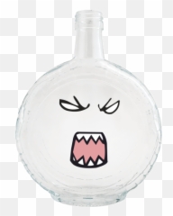 Fancy Flat Glass Alcohol Bottle 500 Ml - Sklenné Karafy Na Slivovici Emoji,Fancy Emoticon