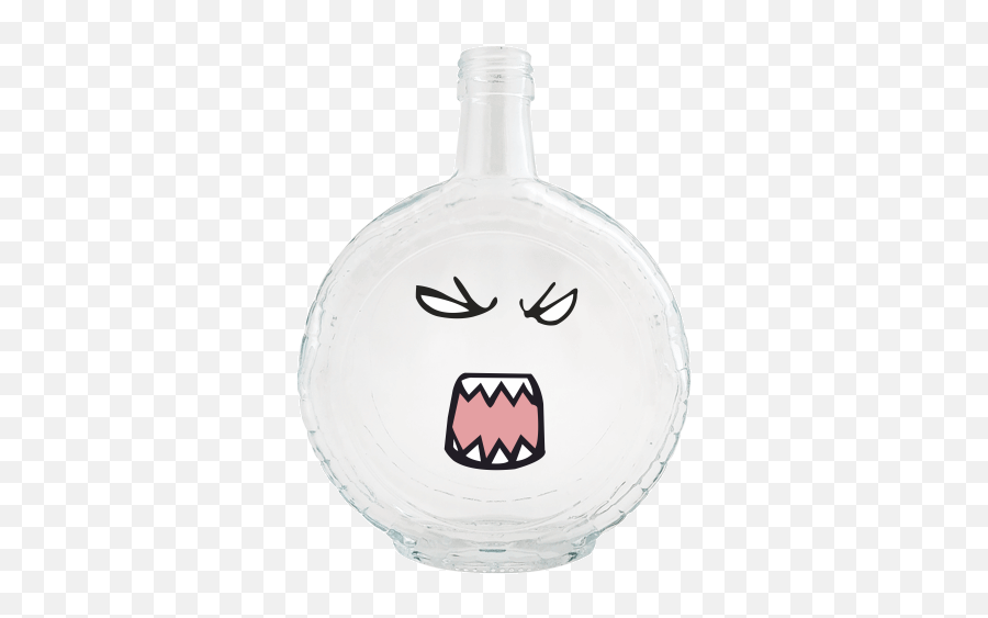 Fancy Flat Glass Alcohol Bottle 500 Ml - Sklenné Karafy Na Slivovici Emoji,Fancy Emoticon