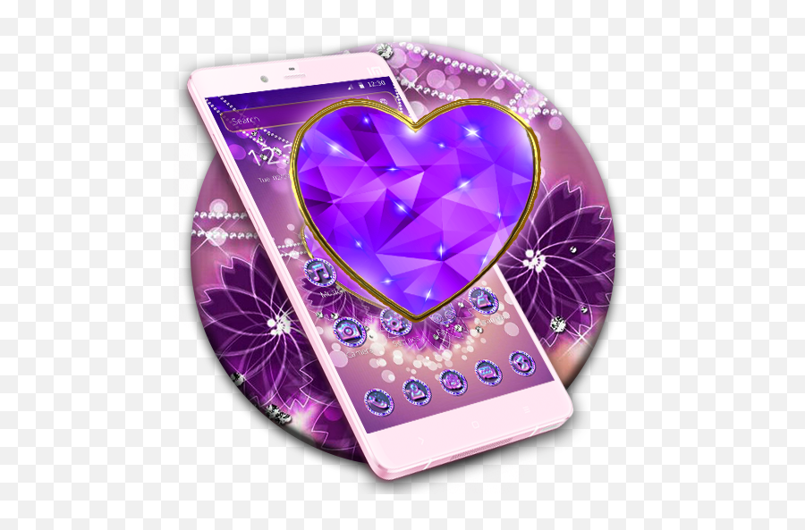 Periwinkle Diamond Heart Theme - Google Play Heart Emoji,Jewel Emoji