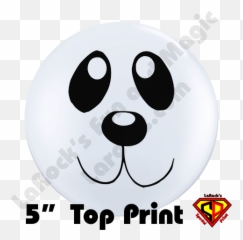 Panda Face Top Print Balloons - Cartoon Emoji,Panda Emoticon