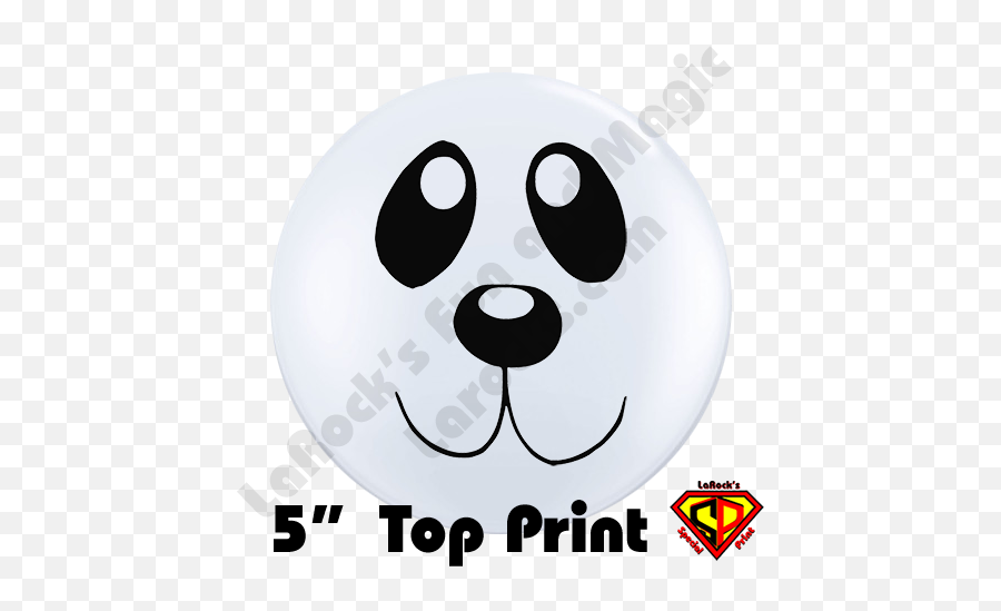 Panda Face Top Print Balloons - Cartoon Emoji,Panda Emoticon