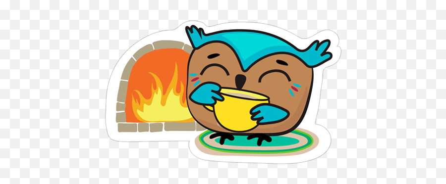 Winter Owl - Clip Art Emoji,Viber Emoticons