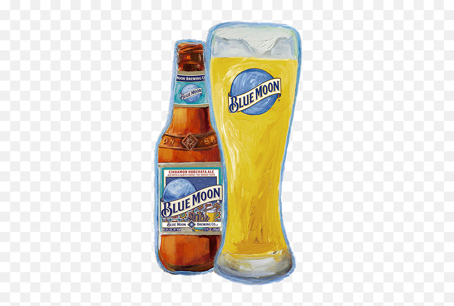 Blue Moon Beer Clipart - Blue Moon Beer Cinnamon Horchata Emoji,Beer Moon Emoji