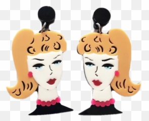 Laser Cut Acrylic Earrings - Cartoon Emoji