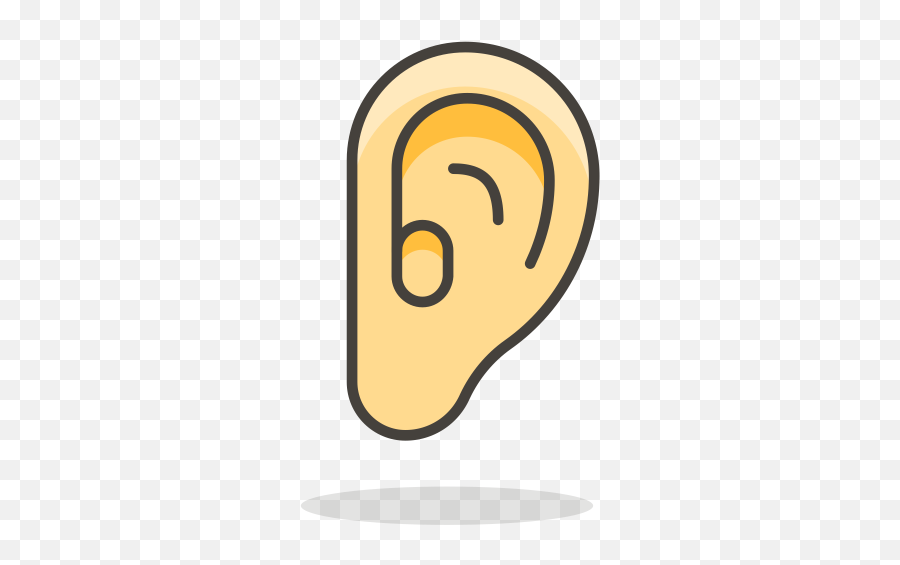 Ear Emoji Icon Of Colored Outline Style - Ouvido Png,Wheat Emoji