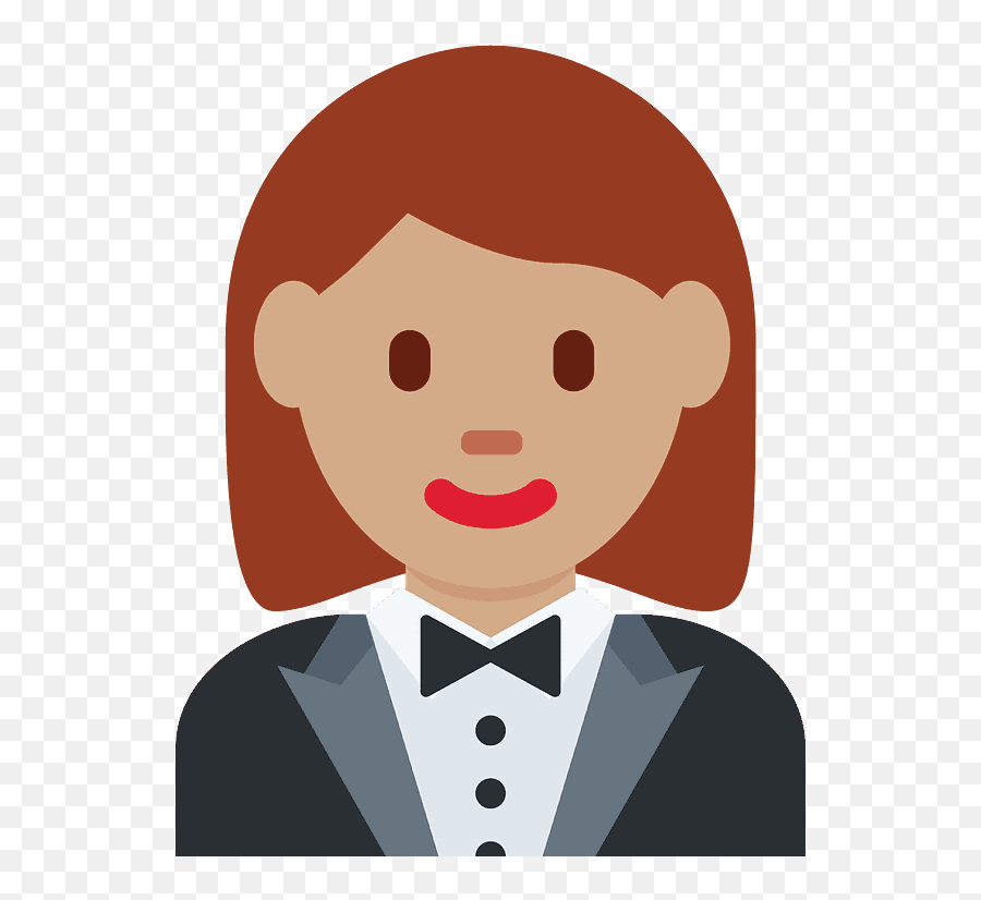 Woman In Tuxedo Emoji Clipart - Office Worker Woman Office Clipart,Tie Emoji