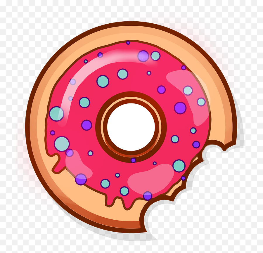 Bitten Donut Clipart Free Download Transparent Png Creazilla - Food Emoji,Emoji Donut