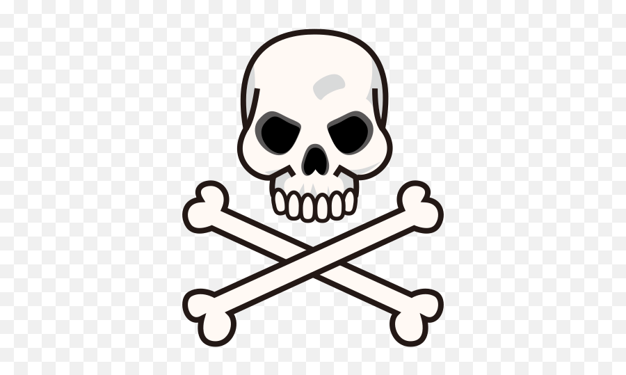 Skull And Crossbones Emoji For Facebook Email Sms - Cartoon Skull And Crossbones,Skull And Crossbones Emoji