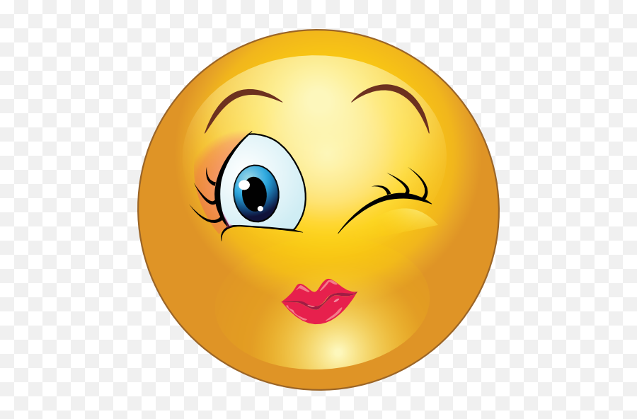 Winky Girl Smiley Emoticon Clipart - Emojis Beautiful,Eyebrow Emoticon