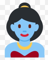Twemoji2 1f9de - Woman Genie Emoji,Lip Emoji