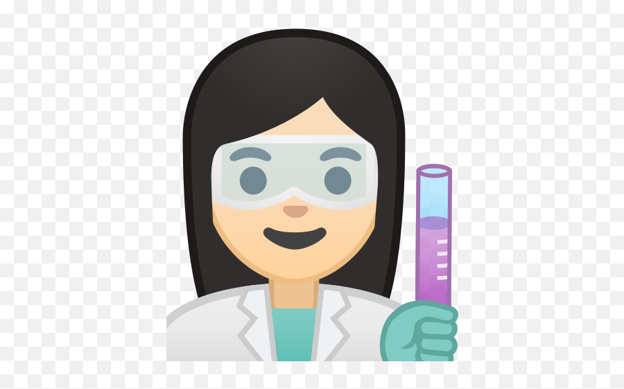 Woman Scientist Light Skin Tone - Scientist Emoji,Blonde Princess Emoji