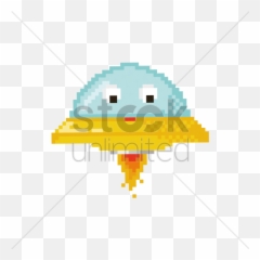Pixel Art Robot Vector Image - Smiley Emoji,Pixel Emoticon