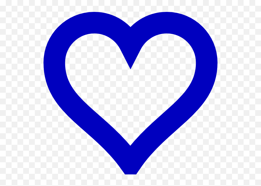 Hollow Heart Clipart Library Png Files - White And Blue Heart Emoji,Blue Swirl Emoji