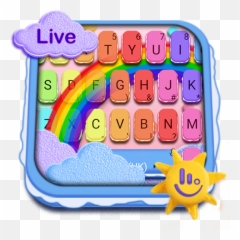 Live Floating Macaroon Cloud Keyboard Theme u2013 Programme op - Parallel Emoji