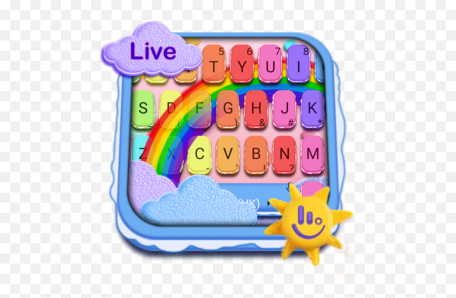 Live Floating Macaroon Cloud Keyboard Theme U2013 Programme Op - Parallel Emoji,Emoji Macaroon