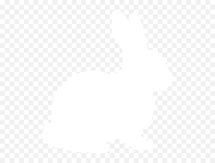 White Rabbit Silhouette - White Rabbit Silhouette Transparent Emoji,White Rabbit Emoji