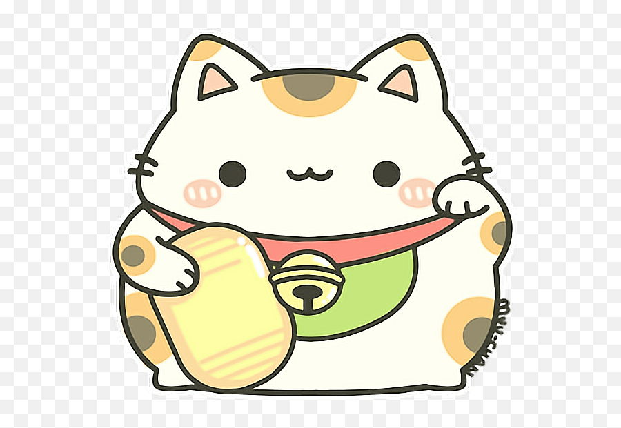 Cat Kitty Neko Maneki Manekineko - Kawaii Lucky Cat Cute Emoji,Lucky Cat Emoji