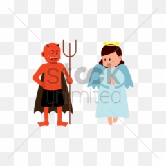 Library of demon angel library png files Clipart Art 2019 - Angel And Devil On Shoulder Png Emoji