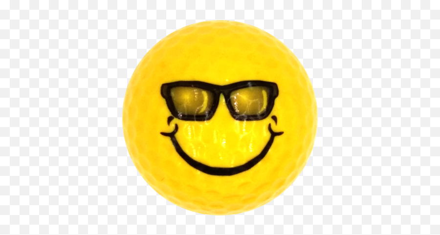 Smiley Face Wglasses Novelty Golf Balls - One Dozen Happy Emoji,Emoji With Glasses