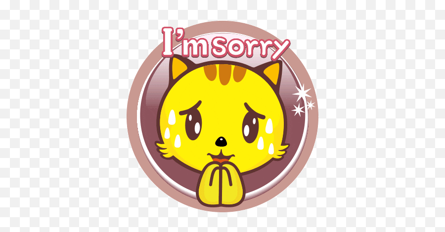 Yellow Cat Sticker - Yellow Cat Face Discover U0026 Share Gifs Happy Emoji,I'm Sorry Emoji