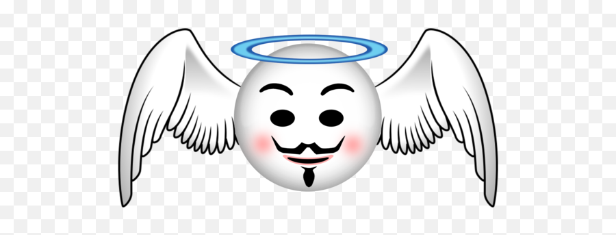 Anonymous Emoji - Wings Clear Background,Anonymous Emoji
