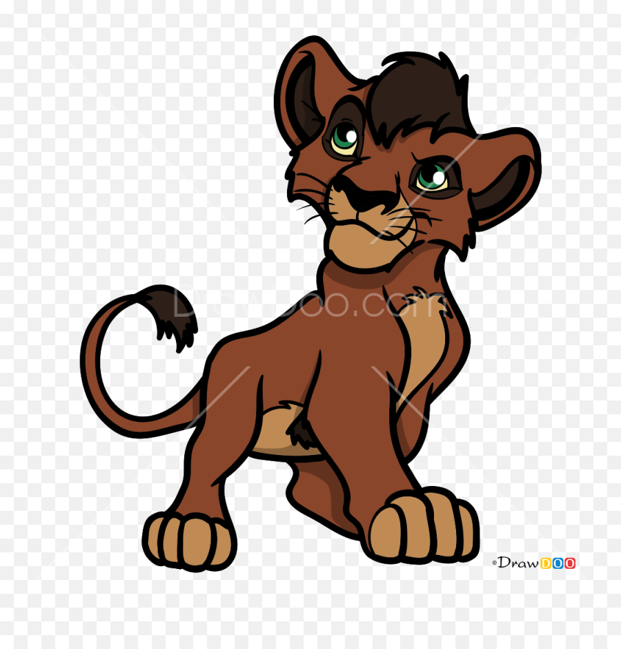 How To Draw Kovu The Lion Guard - Kovu Lion King Cubs Emoji,Lion King Emoji