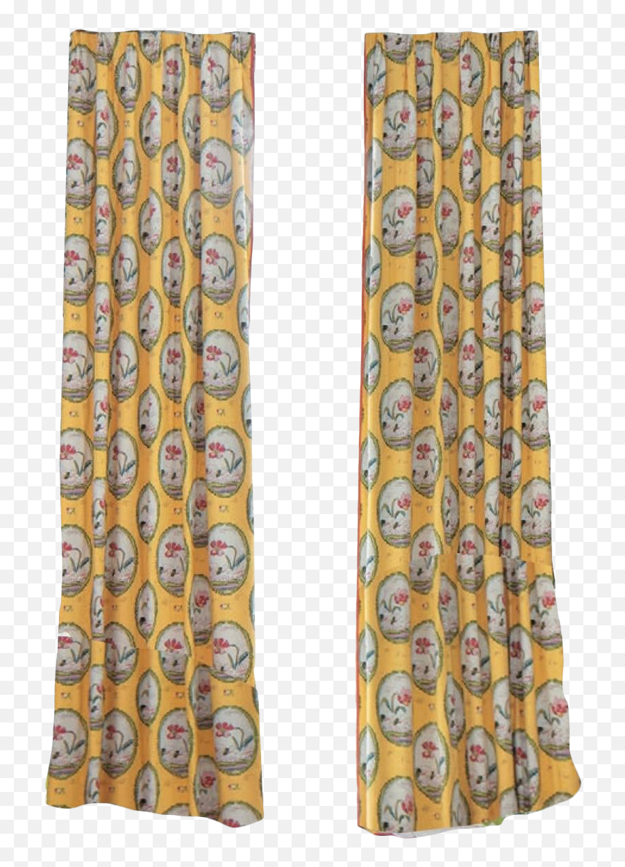 Dana Gibson Yellow Botanical Curtains - Smiley Emoji,Squirrel Emoticon