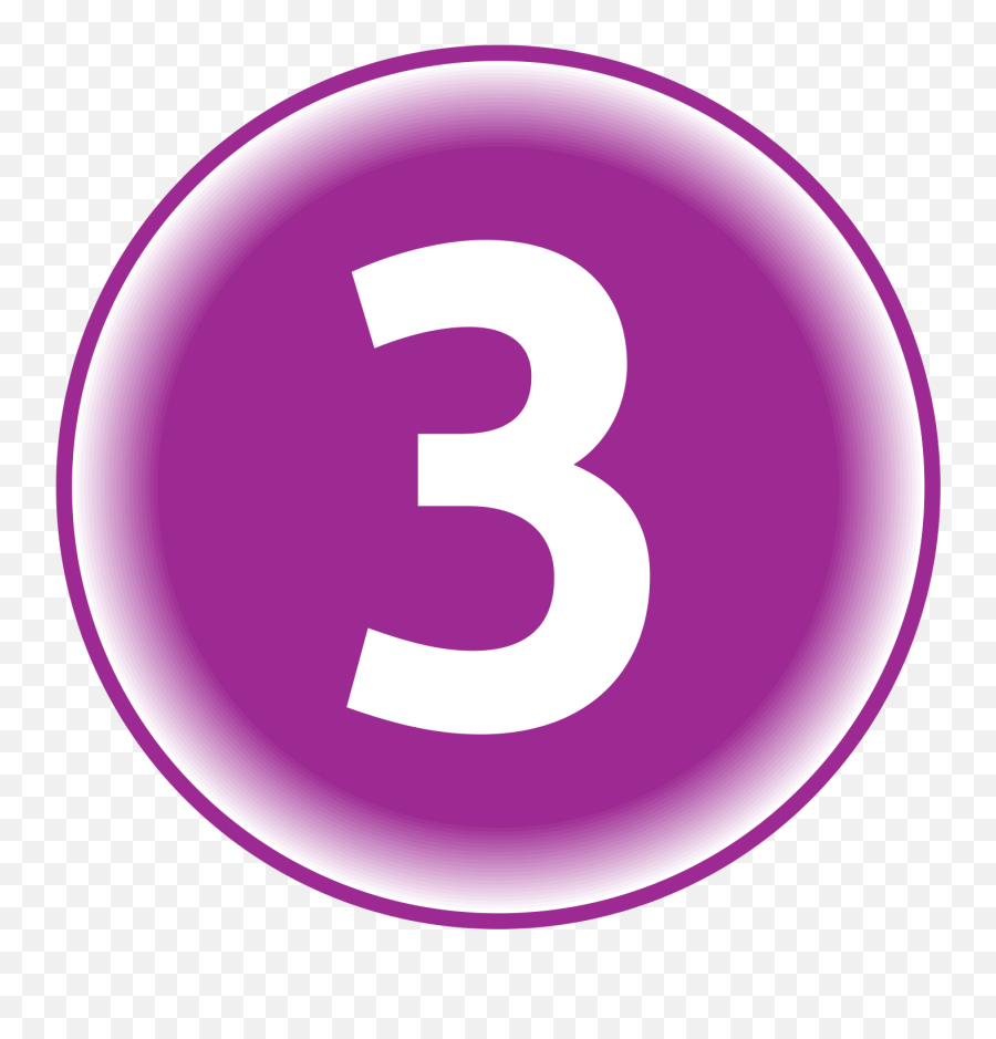 Numbers 1 - Dot Emoji,Purple Circle Emoji