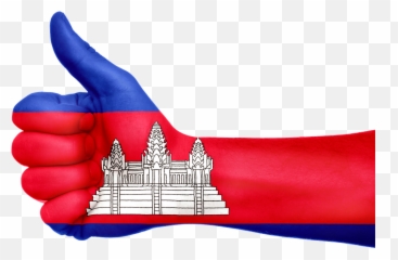 Cambodia Flag Hand - Hand With Flag Cambodia Emoji,Cambodia Flag Emoji