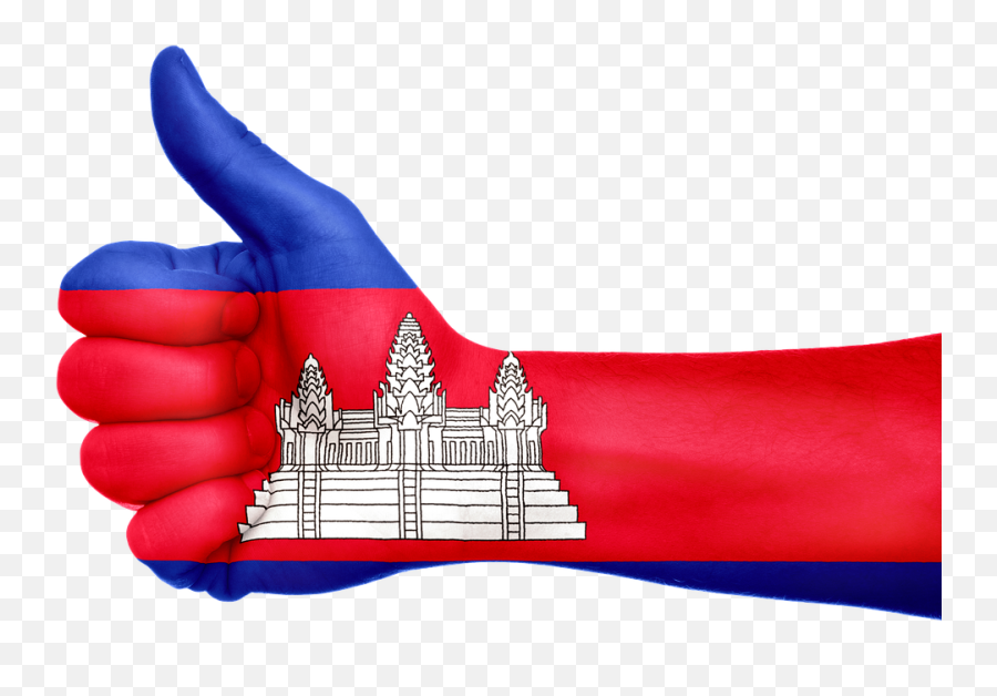 Cambodia Flag Hand - Hand With Flag Cambodia Emoji,Cambodia Flag Emoji