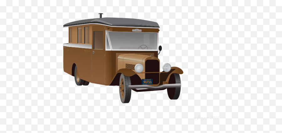 Old Truck Camper Vector Graphics - Bonnie And Clyde Gangster Couple Costume Emoji,Truck Emoji