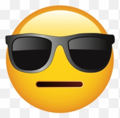 Emoji - Whatsapp Sunglasses Emoji,Neutral Face Emoji