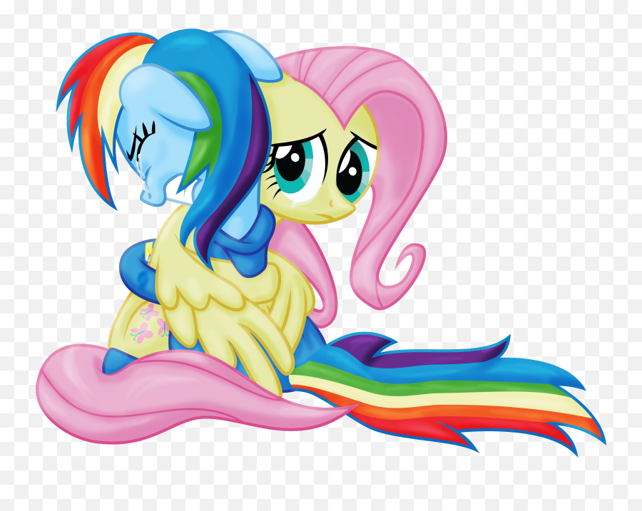 Comfort Clipart Sad Friend - Fluttershy X Rainbow Dash Pony Emoji,Bummed Emoji