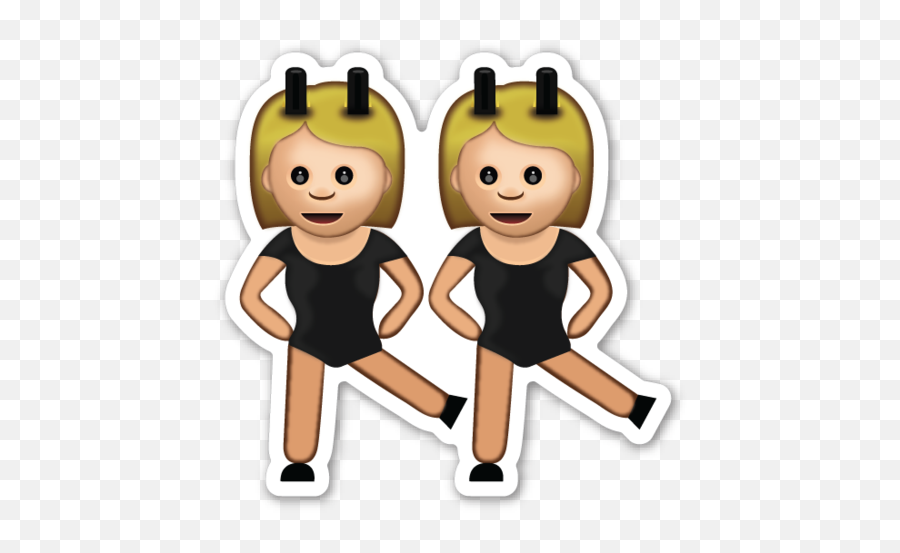 Woman With Bunny Ears - Twin Emoji Png,Dance Emoji