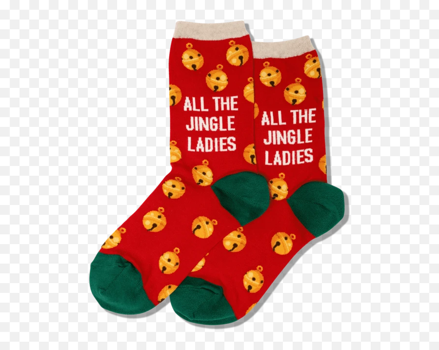 Womens All The Jingle Ladies Socks - Sock Emoji,Mistletoe Emoji