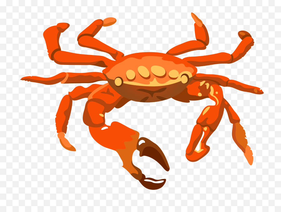 Transparent Background Crab Clipart Png - Crab Clipart Transparent Emoji,Crab Emoji