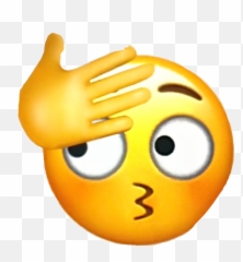 Emoji Andioop Funny Viral Art Music - With Hand Over Face