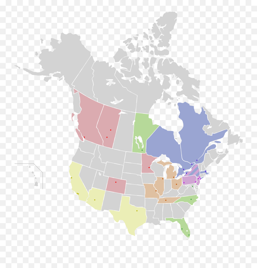 Map Of Usa And Canada Nhl - United State Of Canada Emoji,Buffalo Emoji