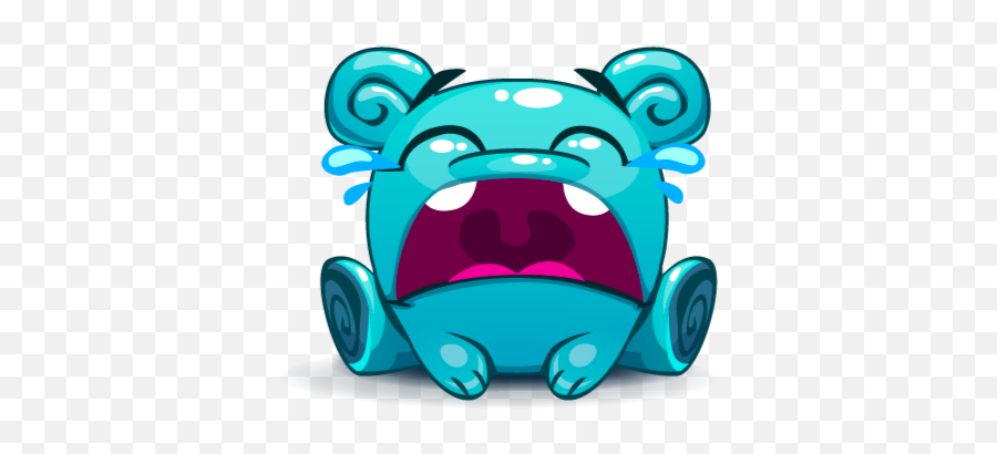 Cute Kawaii Emoji By Ryan Gnocchi - Cute Cartoon Sitting Aliens,Blue Car Emoji