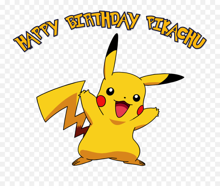 Birthday Pikachu Clipart - Pikachu Pokémon Happy Birthday Emoji,Pikachu Emoji Text