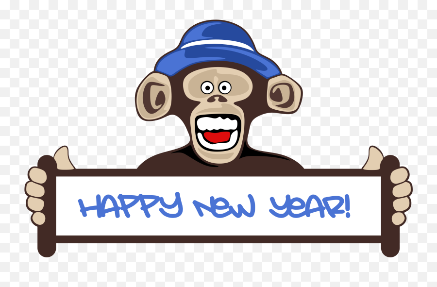 Happy Clipart Animated Happy Animated - Monkey New Year 2019 Emoji,Happy New Year Emoticons Animated